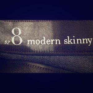 Ann Taylor loft- Black leather Jean